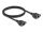 DELOCK Verlängerungskabel S/FTP RJ45 BU -> BU Cat6A 1.00m sw