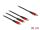 DeLOCK USB Ladekabel 3 in 1 USB Type-C zu Lightning / Micro USB / USB Type-C 30 cm schwarz / rot