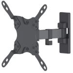 Manhattan Universal TV-Wandhalterung, neig- und schwenkbar, Ein Schwenkarm, geeignet für Bildschirme von 13" bis 42"* und bis zu 20 kg, Wandabstand 60 bis 190 mm, schwarz