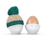FIFTYEIGHT Eierbecher Mützchen elfenbeinsmaragd