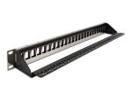DELOCK 19"Keystone Patchpanel 24Port Schwarz