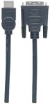 Manhattan HDMI auf DVI-Kabel, HDMI-Stecker auf DVI-D 24+1 Stecker, Dual Link, 3 m, schwarz