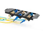 DeLOCK LWL Halterung für Bodentank 18 Port für SC Simplex / LC Duplex Kupplungen schwarz