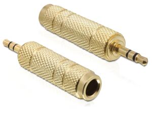 DeLOCK 65360 Kabeladapter 3.5 mm 6.35 mm Gold