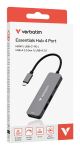 Verbatim 32155 Schnittstellen-Hub USB 3.2 Gen 1 (3.1 Gen 1) Type-C 5000 Mbit/s Grau