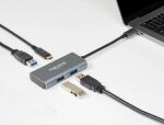DELOCK HUB USB 3.2Gen2 Typ-C 3xTyp-A Bu 1xTyp-C Bu extern