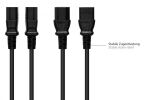 Alcasa P0030-S050 Stromkabel Schwarz 5 m Netzstecker Typ E+F C13-Koppler