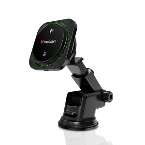 Verbatim Charge n Drive Qi2 RGB Smartphone Schwarz USB Kabelloses Aufladen Schnellladung Auto