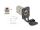 DeLOCK D-Typ RJ45 Einbaubuchse / Kupplung Cat.6A STP mit Schutzkappe IP66 staub- und wasserdicht