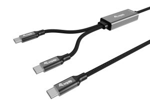 Equip USB-C-auf-C-Y-Ladekabel, 1.5m, PD 140 W, Schwarz
