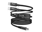 Equip USB-C-auf-C-Y-Ladekabel, 1.5m, PD 140 W, Schwarz