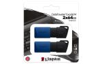 Kingston Technology DataTraveler 64GB USB3.2 Gen 1 Exodia M (Schwarz + Blau) - 2 Pieces