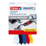 TESA On & Off Kabelbinder Schwarz, Blau, Rot,...