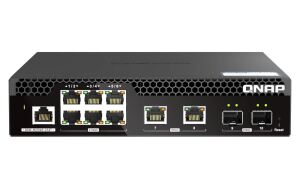 QNAP QSW-M2106R-2S2T Netzwerk-Switch Managed L2 10G Ethernet (100/1000/10000) 1U Schwarz