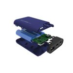 RealPower PB-7500C Navy Blue 7500 mAh Schwarz, Blau