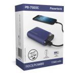 RealPower PB-7500C Navy Blue 7500 mAh Schwarz, Blau