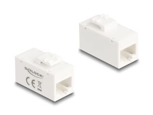 DELOCK Keystone Modul RJ45 BU/RJ45 BU Cat.6A UTP weiß