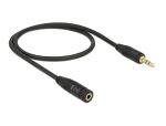 DELOCK Klinkeverl. 3,5mm -> 3,5mm St/Bu 0.50m schwarz