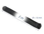 DELOCK Geflechtschlauch selbstschließend 5 m x 13 mm schwarz