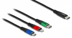 DeLOCK USB Ladekabel 3 in 1 USB Type-C™ zu Lightning™ / Micro USB / USB Type-C™ 1 m
