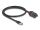 DeLOCK USB 5 Gbps Kabel USB Typ-A Stecker zu USB Typ-A Buchse zum Einbau mit M20 Gewinde und Verschlusskappe IP68 staub- und wasserdicht 60 cm schwarz
