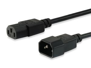 Equip Hochwertiges Netzkabel, C13 auf C14, 1,8m