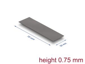 DELOCK Wärmeleitpad 70x20x0,75mm für M.2 Module 3,2 W/mK