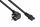 Kabelmeister Netzkabel Schutzkontakt-Stecker Typ E+F (90° gew.) an Warmgeräte-Buchse C15, schwarz, 1,00mm², 5m