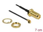DELOCK HF Kabel I-PEX -> SMA St/Bu 0.07m zum Einbau