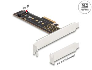 DeLOCK PCI Express x4 Karte zu 1 x intern NVMe M.2 Key M 110 mm - Low Profile Formfaktor