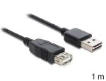DeLOCK EASY-USB 2.0-A - USB 2.0-A, 1m USB Kabel USB A 0,48 Gbit/s Schwarz