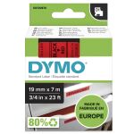 DYMO Original D1-Etikettenband | schwarz auf rot | 19 mm x 7 m | selbstklebendes Schriftband | für LabelManager-Beschriftungsgerät