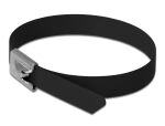 DELOCK Edelstahlkabelbinder L 300 x B 7,9 mm schwarz 10 Stk