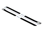 DELOCK Edelstahlkabelbinder L 300 x B 7,9 mm schwarz 10 Stk