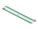 DELOCK Edelstahlkabelbinder L 200 x B 7,9 mm grün 10...