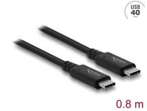DELOCK USB 40 Gbps Kabel koaxial 0,8 m