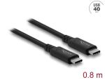 DELOCK USB 40 Gbps Kabel koaxial 0,8 m