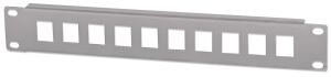 Intellinet 10-Port Patchpanel, unbestückt, 10", 1 HE, grau
