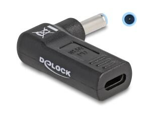 DeLOCK Adapter für Notebook Ladekabel USB Type-C Buchse zu HP 4,5 x 3,0 mm Stecker 90° gewinkelt