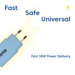 CLUB3D CAC-3022 Ladegerät für Mobilgeräte Smartphone, Universal Blau AC Schnellladung Drinnen