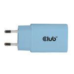 CLUB3D CAC-3022 Ladegerät für Mobilgeräte Smartphone, Universal Blau AC Schnellladung Drinnen