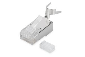 Digitus Modularstecker für Rundkabel, CAT 6A, geschirmt, Pass through Stecker
