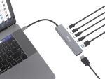 Equip USB-C 6-in-1-Multifunktionsadapter, HDMI 4K/30Hz, USB-C x 4, USB-A x 1, 5 Gbit/s, 100 W USB PD