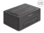 DeLOCK USB Dual Dockingstation für 2 x SATA HDD / SSD mit Klon Funktion und Card Reader + zusätzlichem USB Port