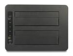 DeLOCK USB Dual Dockingstation für 2 x SATA HDD / SSD mit Klon Funktion und Card Reader + zusätzlichem USB Port