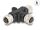 DELOCK M12 T-Splitter A-kodiert 4 Pin 1 xBu. zu 2 x Buchse