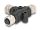 DELOCK M12 T-Splitter A-kodiert 4 Pin 1 xBu. zu 2 x Buchse