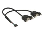 DeLOCK 84832 USB Kabel USB 2.0 0,25 m 2 x USB A 0,48...