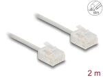 DeLOCK RJ45 Netzwerkkabel Cat.6 UTP Ultra Slim 2 m grau...