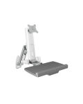 ICY BOX IB-MS600-W, "Sit-Stand-Workstation" mit Wandhalterung für einen Monitor bis zu 24" (61 cm)